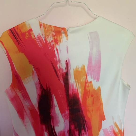(Size 8) 🦋Calvin Klein Bright Pink/White Dress - Picture 4 of 10